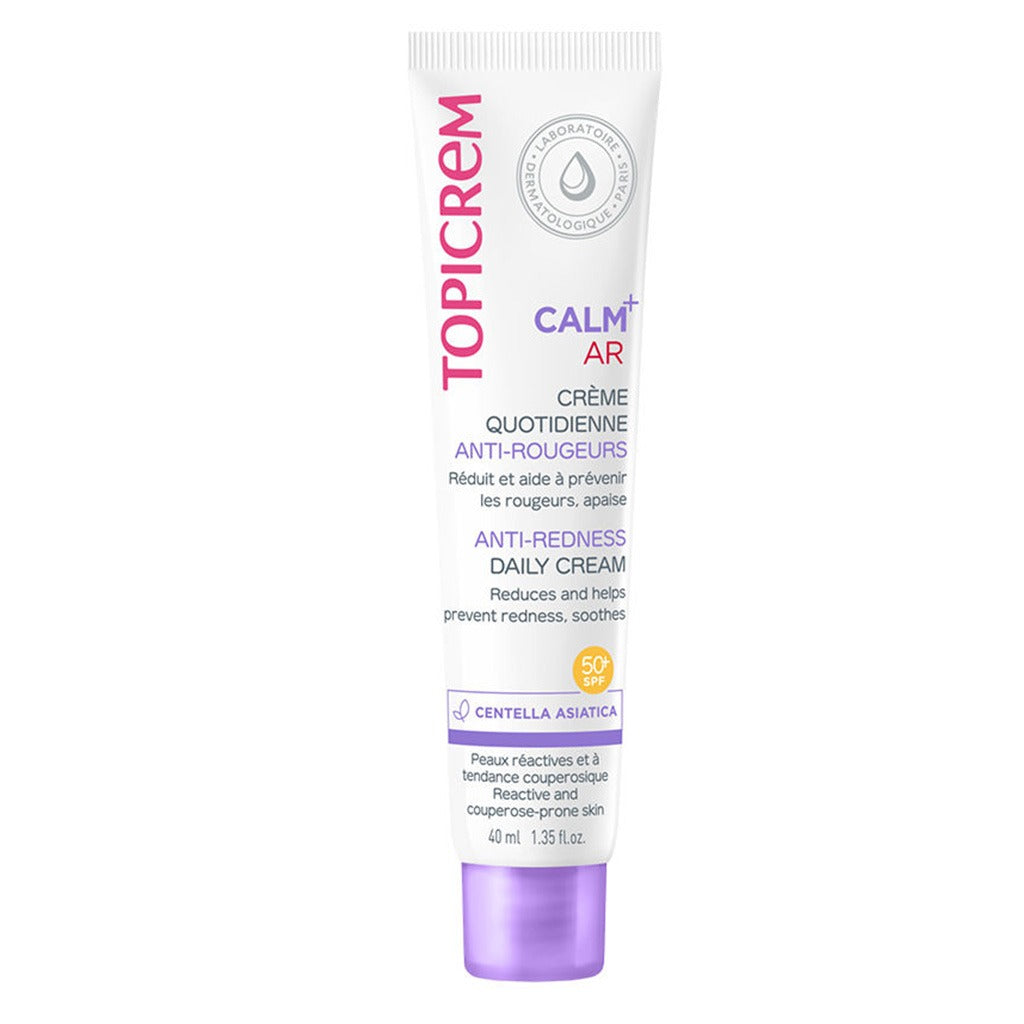 Topicrem Calm+ AR Anti-Redness Daily Cream With SPF 50+ For Reactive & Cuperose-Prone Skin 40ml - Easy Pharmacy LLC