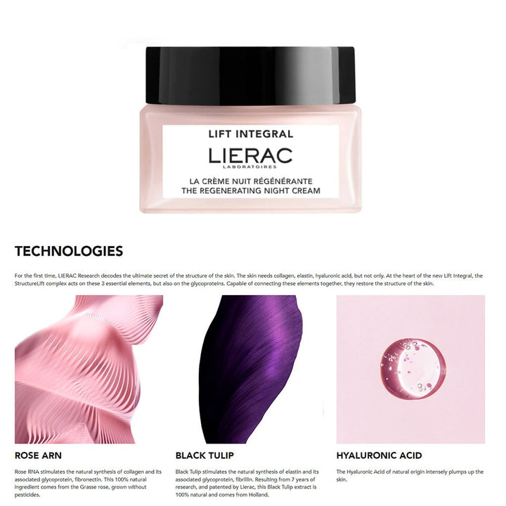 Lierac Lift Integral Regenerating Night Cream 50ml - Easy Pharmacy LLC