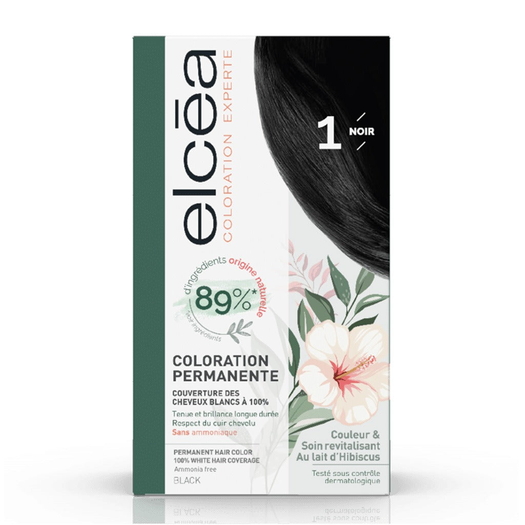 Noreva Elcea Coloration Experte Permanent Hair Color - 1 Black - Easy Pharmacy LLC