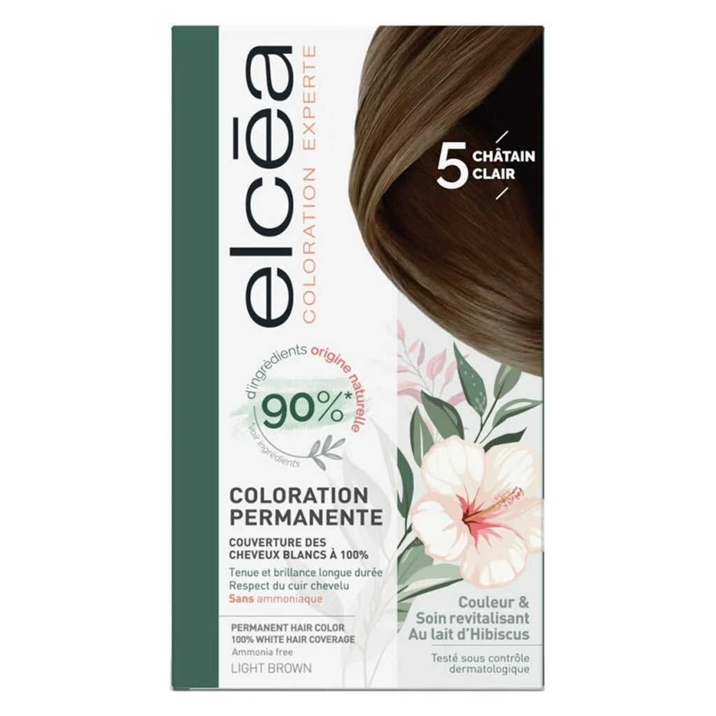 Noreva Elcea Coloration Experte Permanent Hair Color - 5 Light Brown - Easy Pharmacy LLC