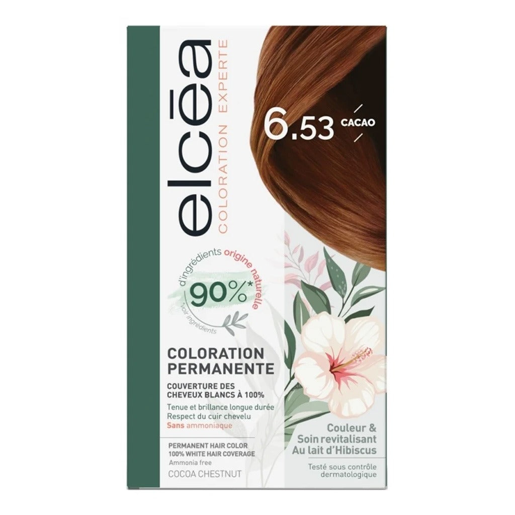 Noreva Elcea Coloration Experte Permanent Hair Color - 6.53 Cocoa Chestnut - Easy Pharmacy LLC