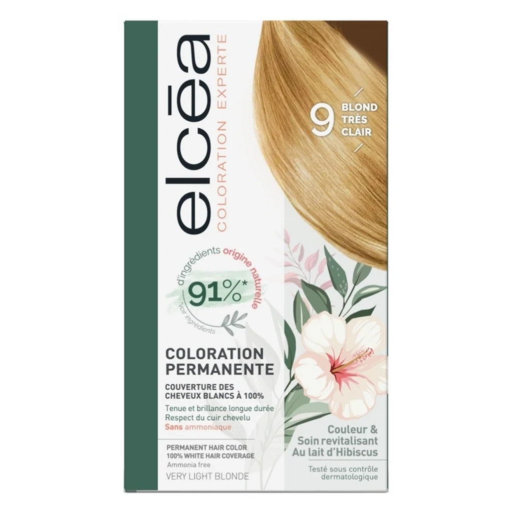 Noreva Elcea Coloration Experte Permanent Hair Color - 9 Very Light Blonde - Easy Pharmacy LLC