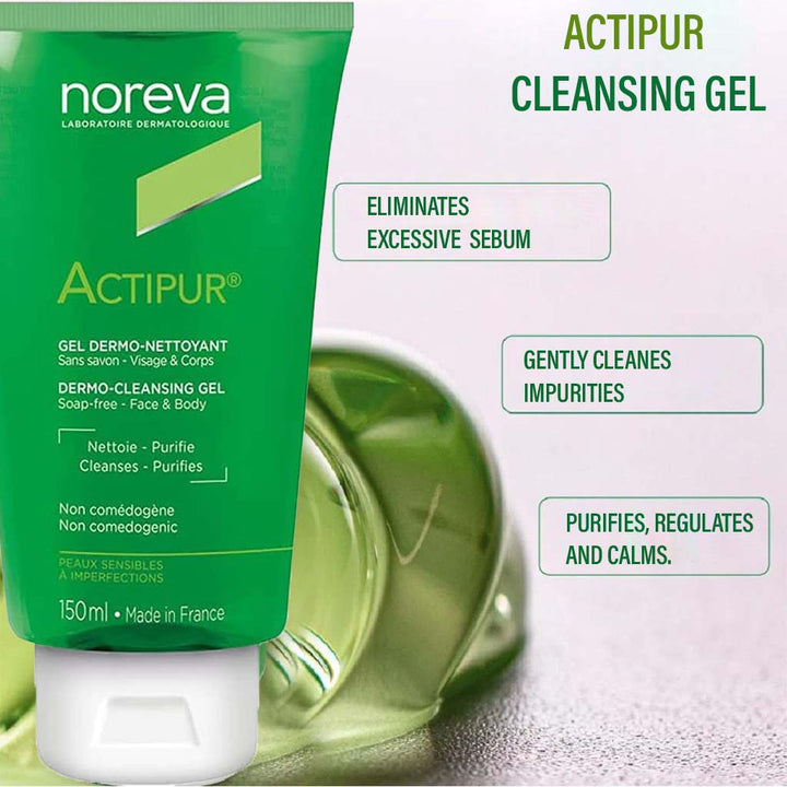 Noreva Actipur Dermo-Cleansing Gel For Face And Body 150ml - Easy Pharmacy LLC