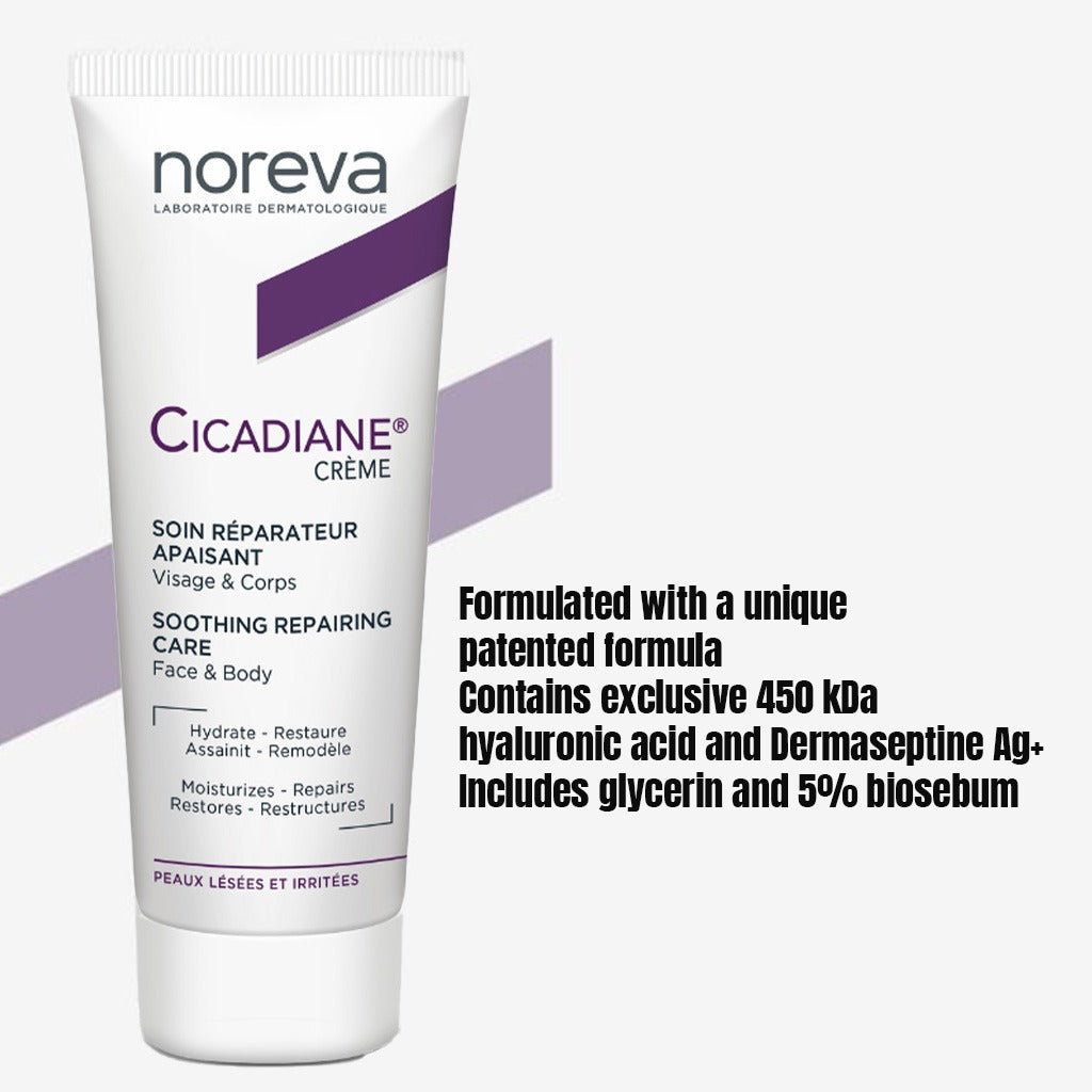 Noreva Cicadiane Soothing Repairing Care Cream For Face & Body 40ml - Easy Pharmacy LLC