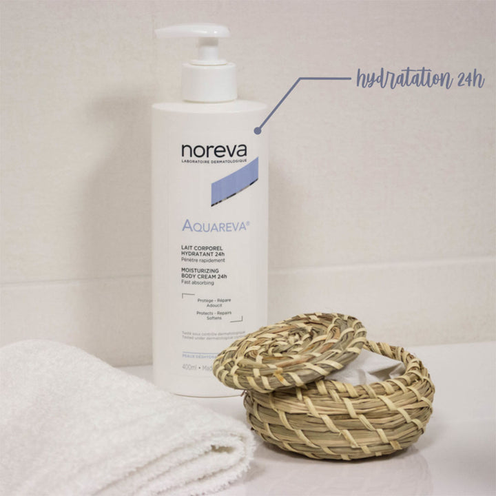 Noreva Aquareva 24-Hour Moisturizing Body Cream 400ml - Easy Pharmacy LLC
