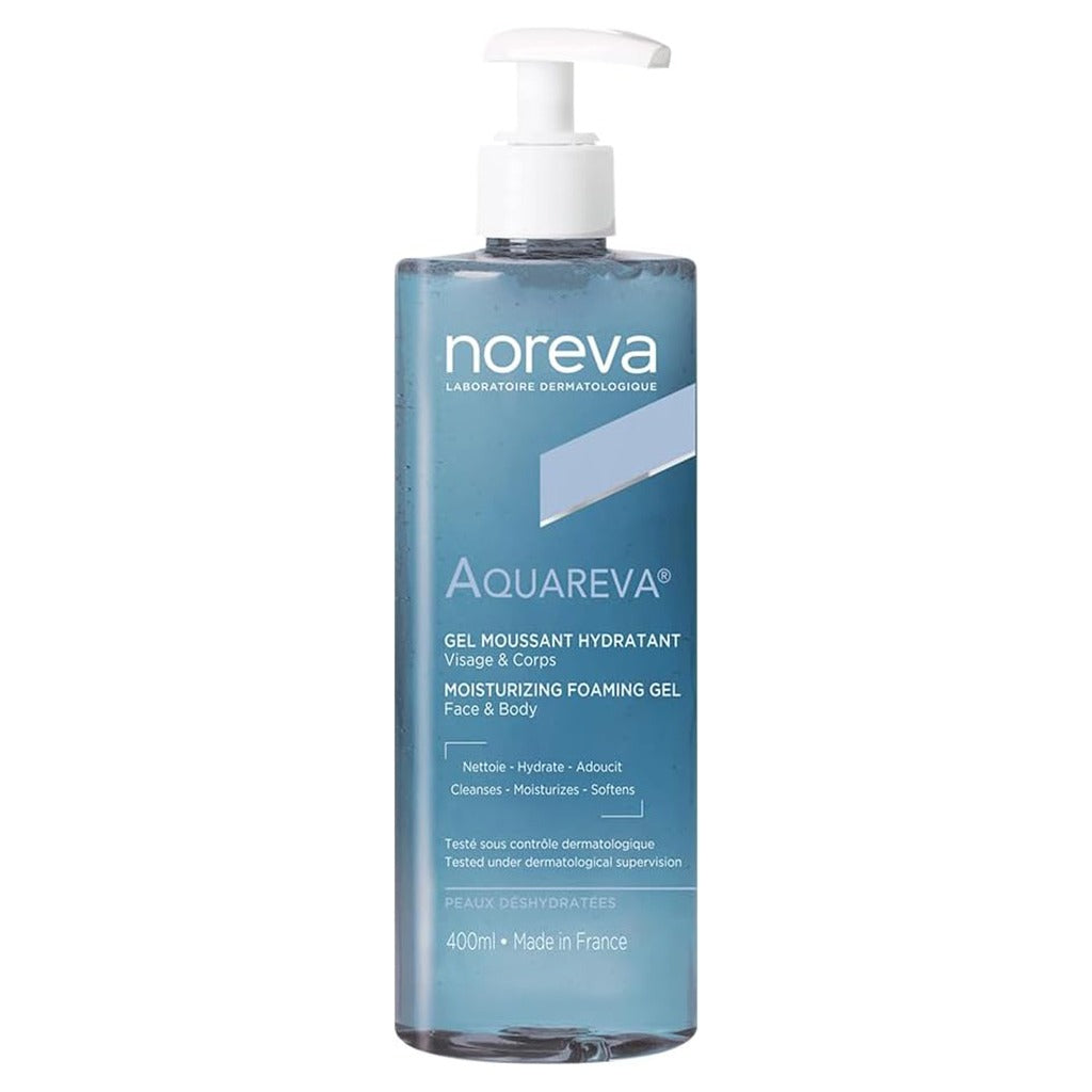 Noreva Aquareva Moisturizing Foaming Gel To Cleanse Face & Body 400ml - Easy Pharmacy LLC