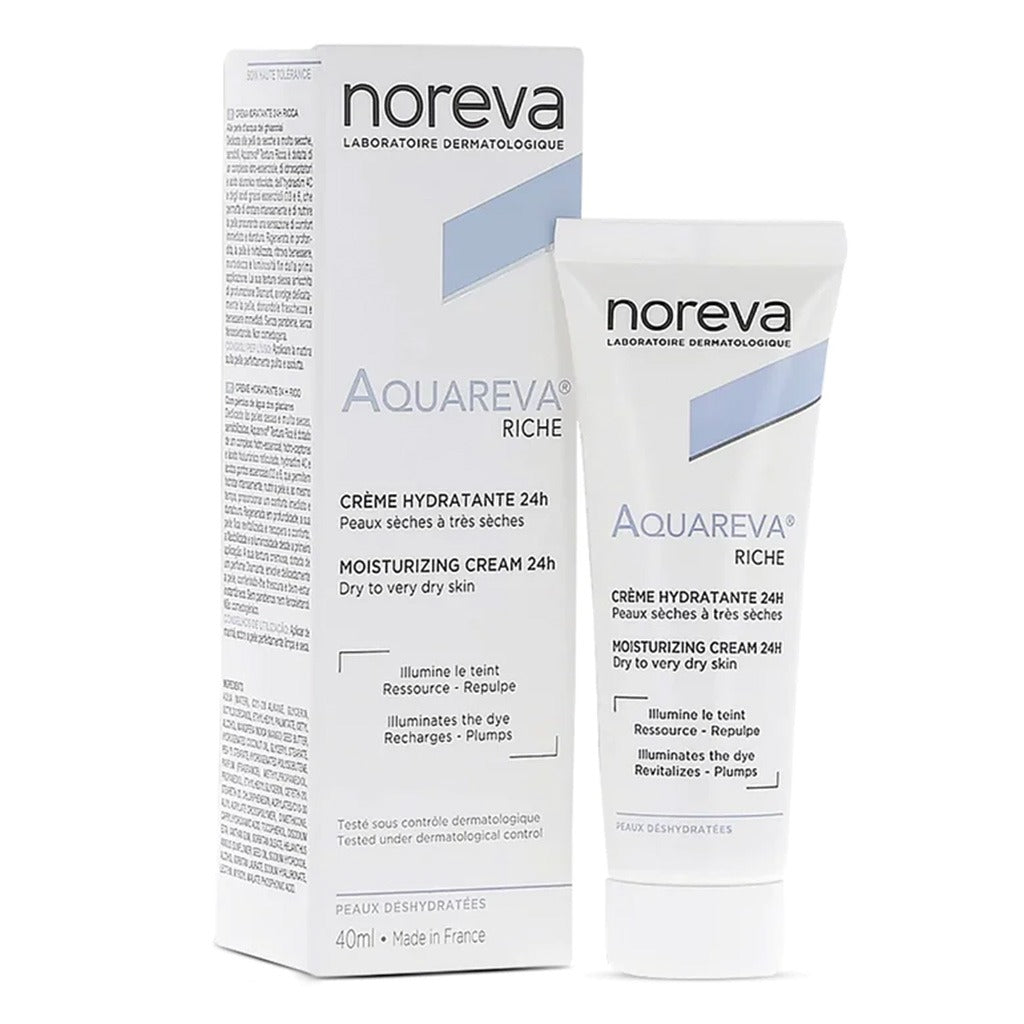 Noreva Aquareva Rich 24-hour Moisturizing Face Cream For Dry And Dehydrated Skin 40ml - Easy Pharmacy LLC