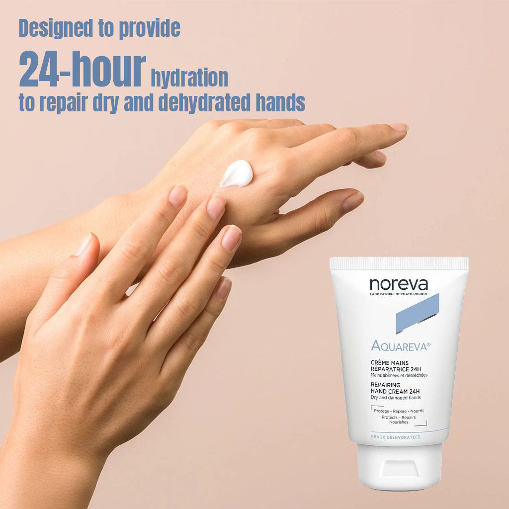Noreva Aquareva 24-hour Repairing Hand Cream For Dry And Damaged Hands 50ml - Easy Pharmacy LLC