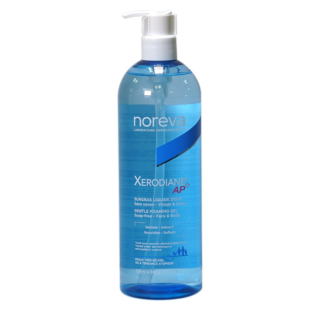 Noreva Xerodiane Ap+ Gentle Foaming Gel, Soap-Free Face And Body Wash 745ml - Easy Pharmacy LLC