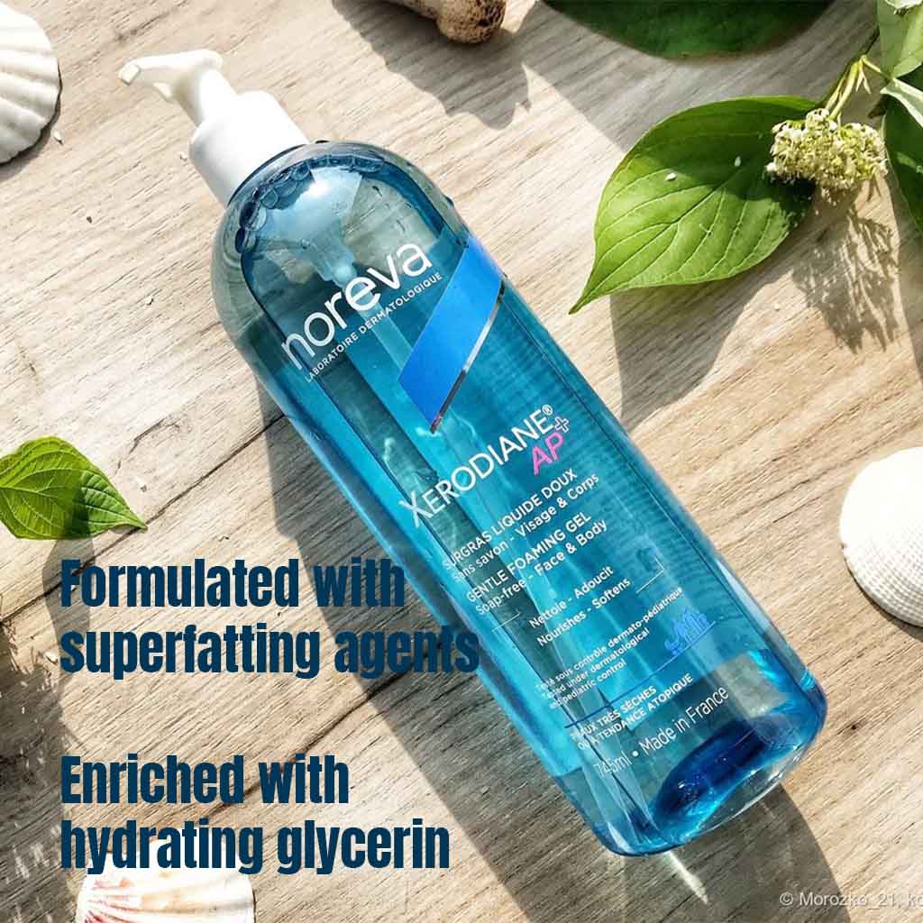 Noreva Xerodiane Ap+ Gentle Foaming Gel, Soap-Free Face And Body Wash 745ml - Easy Pharmacy LLC
