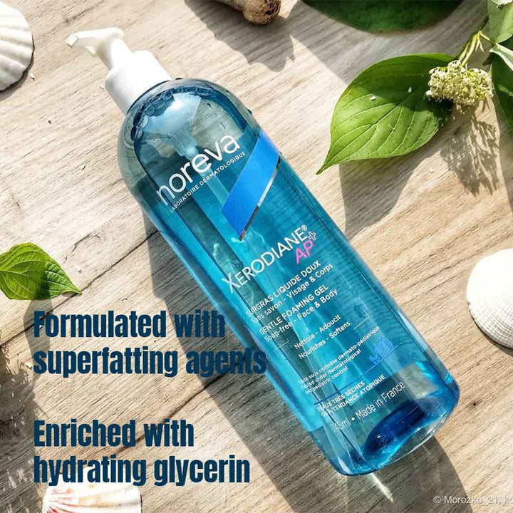 Noreva Xerodiane Ap+ Gentle Foaming Gel, Soap-Free Face And Body Wash 745ml - Easy Pharmacy LLC