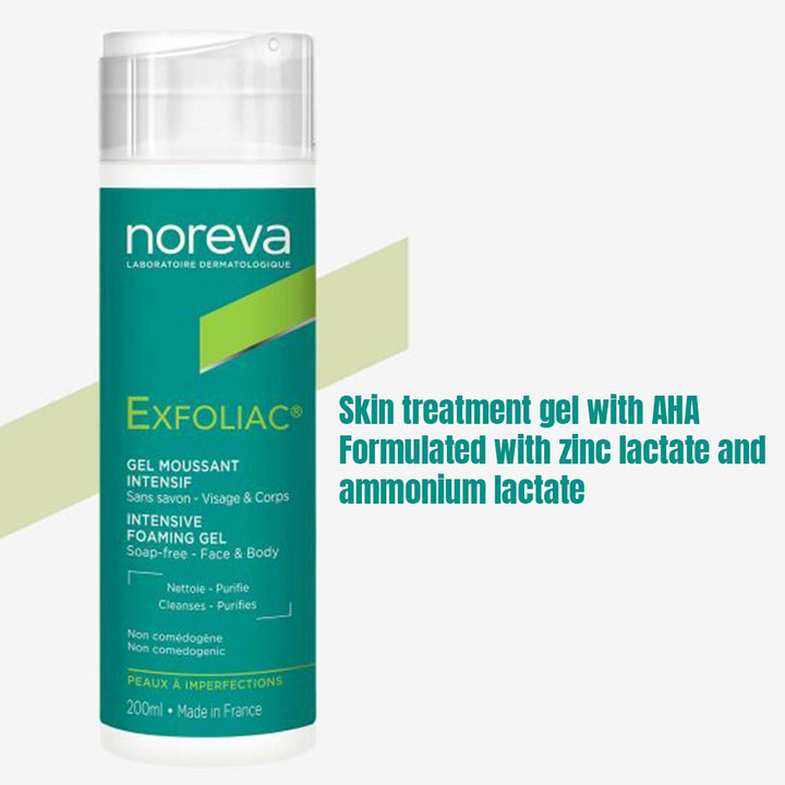 Noreva Exfoliac Intensive Foaming Gel For Face & Body 200ml - Easy Pharmacy LLC