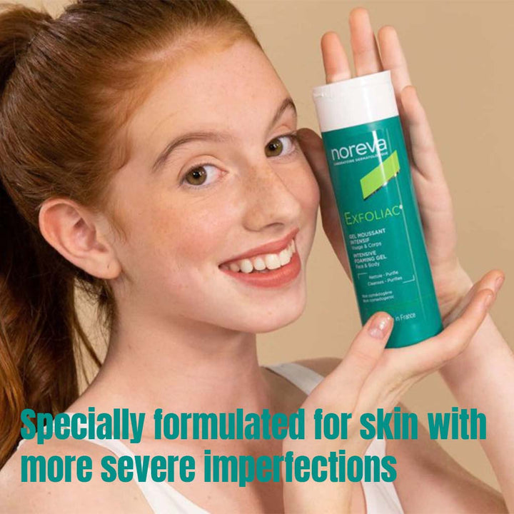 Noreva Exfoliac Intensive Foaming Gel For Face & Body 200ml - Easy Pharmacy LLC