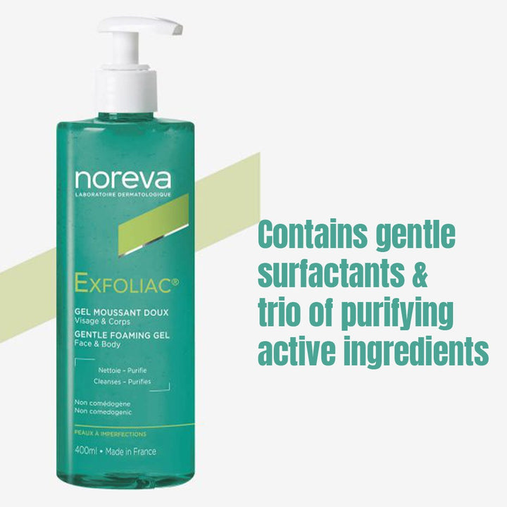 Noreva Exfoliac Gentle Foaming Gel For Face And Body 200ml - Easy Pharmacy LLC