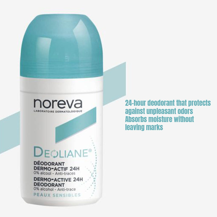 Noreva Deoliane Dermo-Active 24-Hour Roll-On Deodorant 50ml - Easy Pharmacy LLC