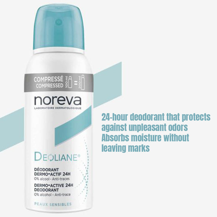 Noreva Deoliane Dermo-Active 24-Hour Spray Deodorant 100ml - Easy Pharmacy LLC