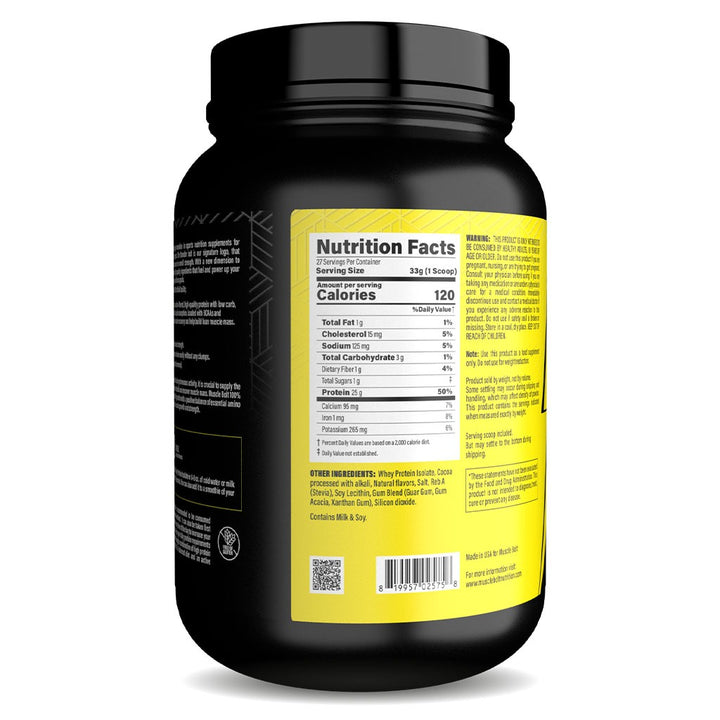 Muscle Bolt 100% Whey Protein Isolate Protein Powder Mix With BCAAs & Glutamine, Double Rich Chocolate Flavor 2lb - Easy Pharmacy LLC