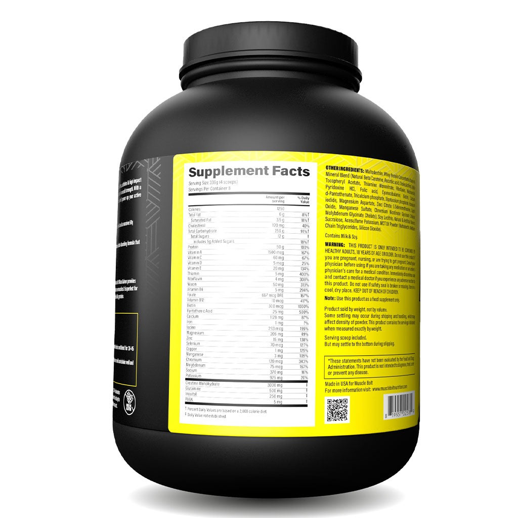 Muscle Bolt Mass Gainer Protein Powder Mix For Weight Gain, Vanilla 6lb - Easy Pharmacy LLC