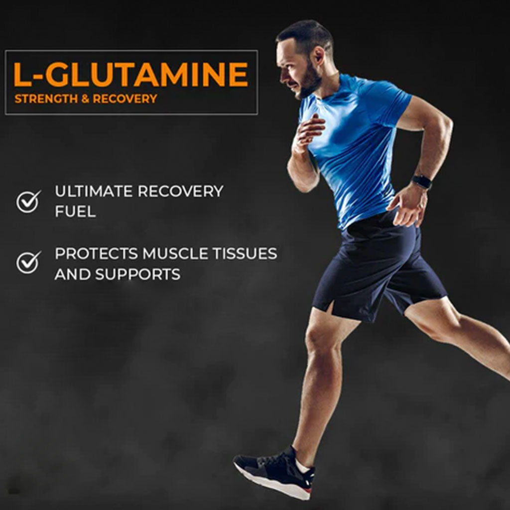 Muscle Bolt Pure Glutamine Powder Supplement For Muscle Recovery, Unflavored 300g - Easy Pharmacy LLC
