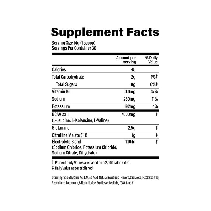 Muscle Bolt BCAA 7000 Plus For Muscle Recovery & Endurance Fruit Punch 30 Servings, 420g - Easy Pharmacy LLC