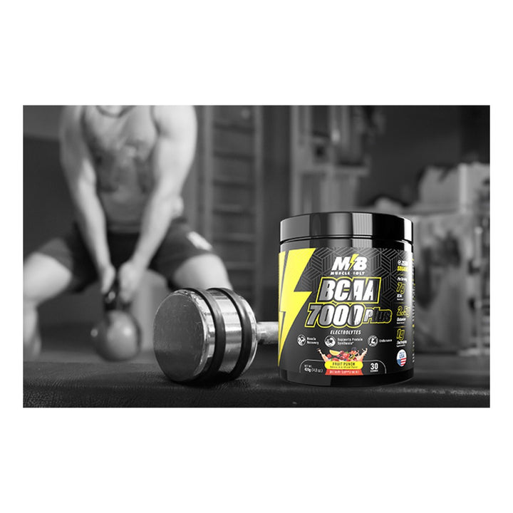 Muscle Bolt BCAA 7000 Plus For Muscle Recovery & Endurance Fruit Punch 30 Servings, 420g - Easy Pharmacy LLC