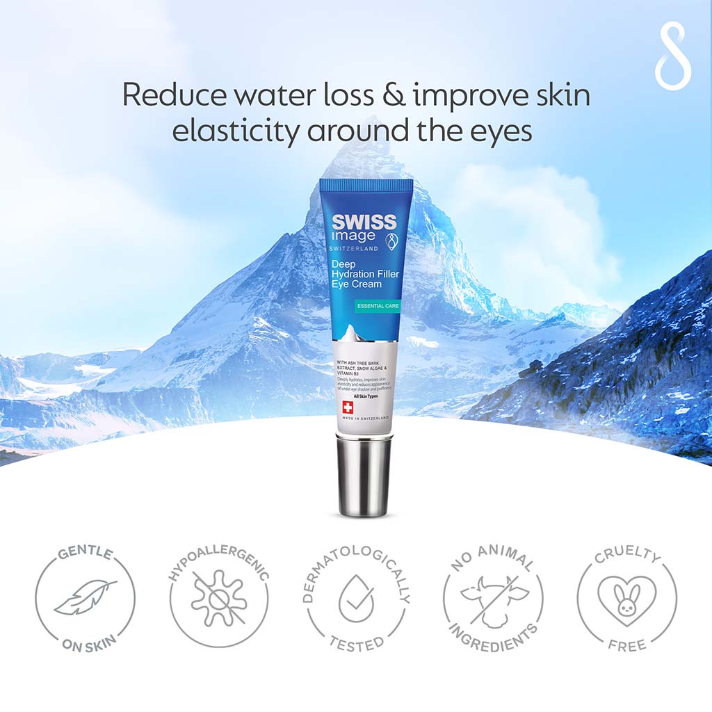 Swiss Image Essential Care Deep Hydration Filler Eye Cream For All Skin Types 15ml - Easy Pharmacy LLC