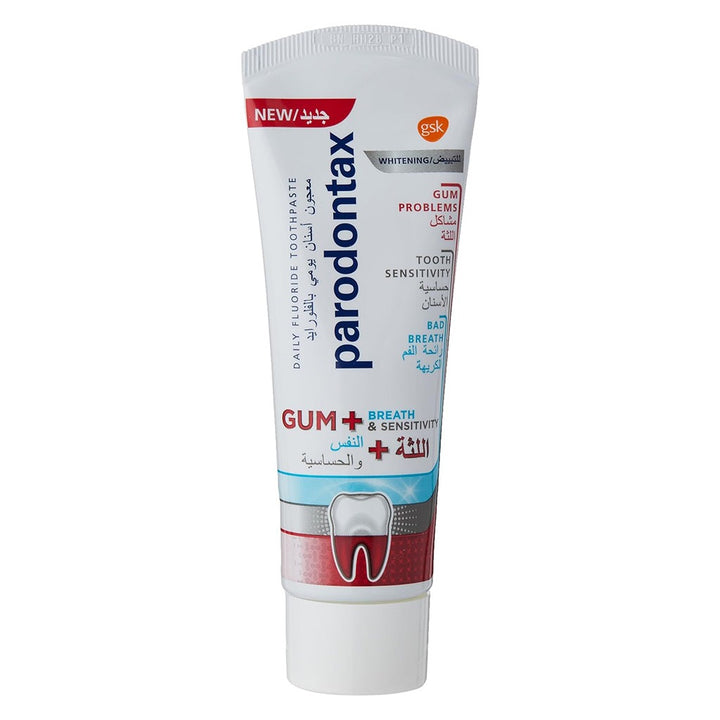 Parodontax Gum + Breath & Sensitivity Whitening Toothpaste 75ml - Easy Pharmacy LLC