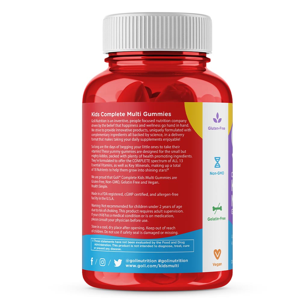 Goli Nutrition Complete Kids Multi Gummies With All Essential Vitamins & Minerals, Pack of 80's - Easy Pharmacy LLC