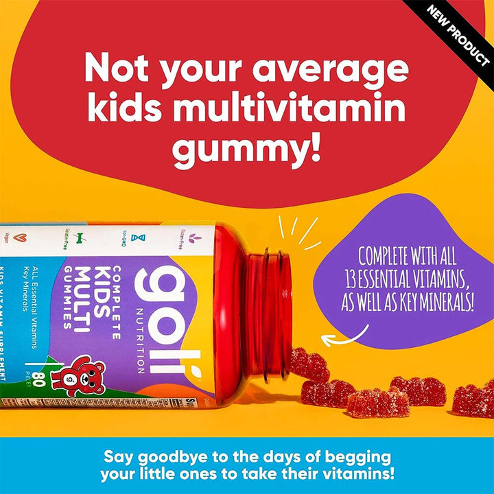 Goli Nutrition Complete Kids Multi Gummies With All Essential Vitamins & Minerals, Pack of 80's - Easy Pharmacy LLC