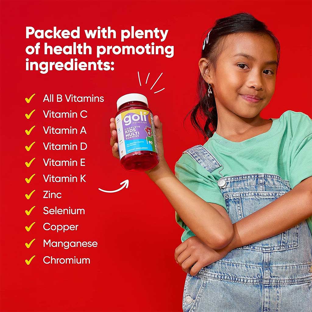 Goli Nutrition Complete Kids Multi Gummies With All Essential Vitamins & Minerals, Pack of 80's - Easy Pharmacy LLC