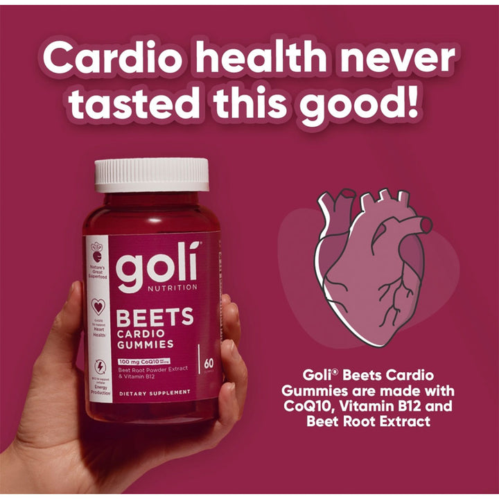 Goli Beets Cardio Gummies with CoQ10, Pack of 60's - Easy Pharmacy LLC
