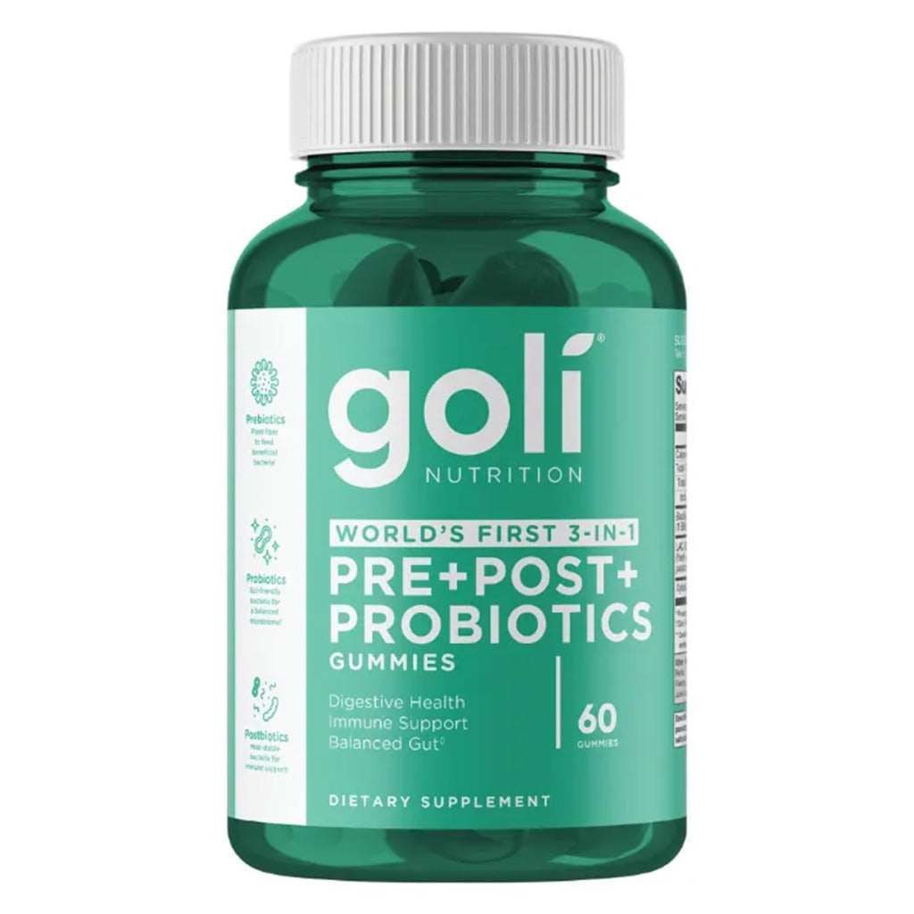 Goli 3 In 1 Prebiotics + Postbiotics + Probiotics Gummies, Pack of 60's - Easy Pharmacy LLC