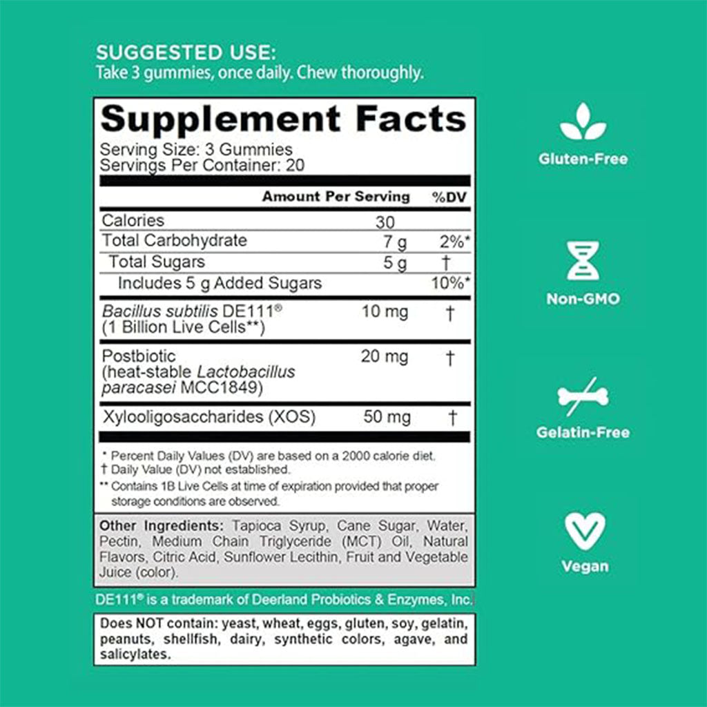 Goli 3 In 1 Prebiotics + Postbiotics + Probiotics Gummies, Pack of 60's - Easy Pharmacy LLC