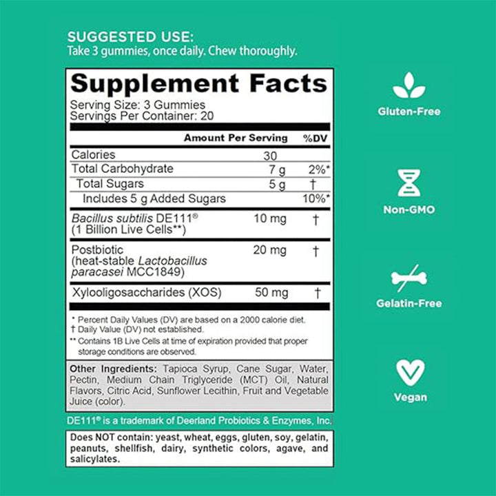 Goli 3 In 1 Prebiotics + Postbiotics + Probiotics Gummies, Pack of 60's - Easy Pharmacy LLC