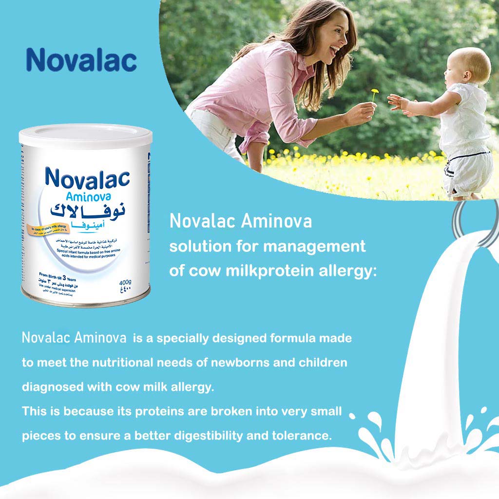Novalac Aminova Amino Acids Based Infant Milk Formula For 0 To 3 Years 400g - Easy Pharmacy LLC