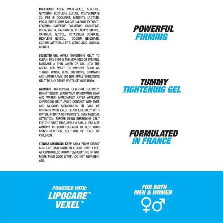 BPI Sports Shredding Gel For Skin Firming & Toning 8oz - Easy Pharmacy LLC