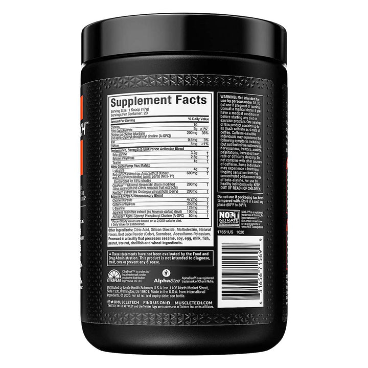 MuscleTech Shatter Extreme Energy And Performance Amplifier Pre-Workout Powder, Rainbow Fruit Candy Flavor, 389g - Easy Pharmacy LLC