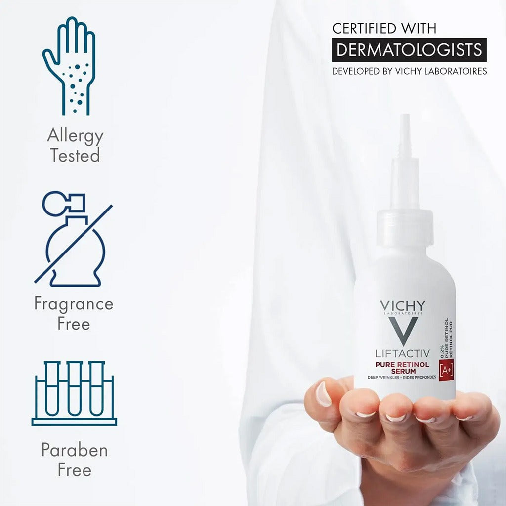 Vichy Liftactiv 0.2% Pure Retinol Specialist Deep Wrinkles Face Serum 30ml - Easy Pharmacy LLC