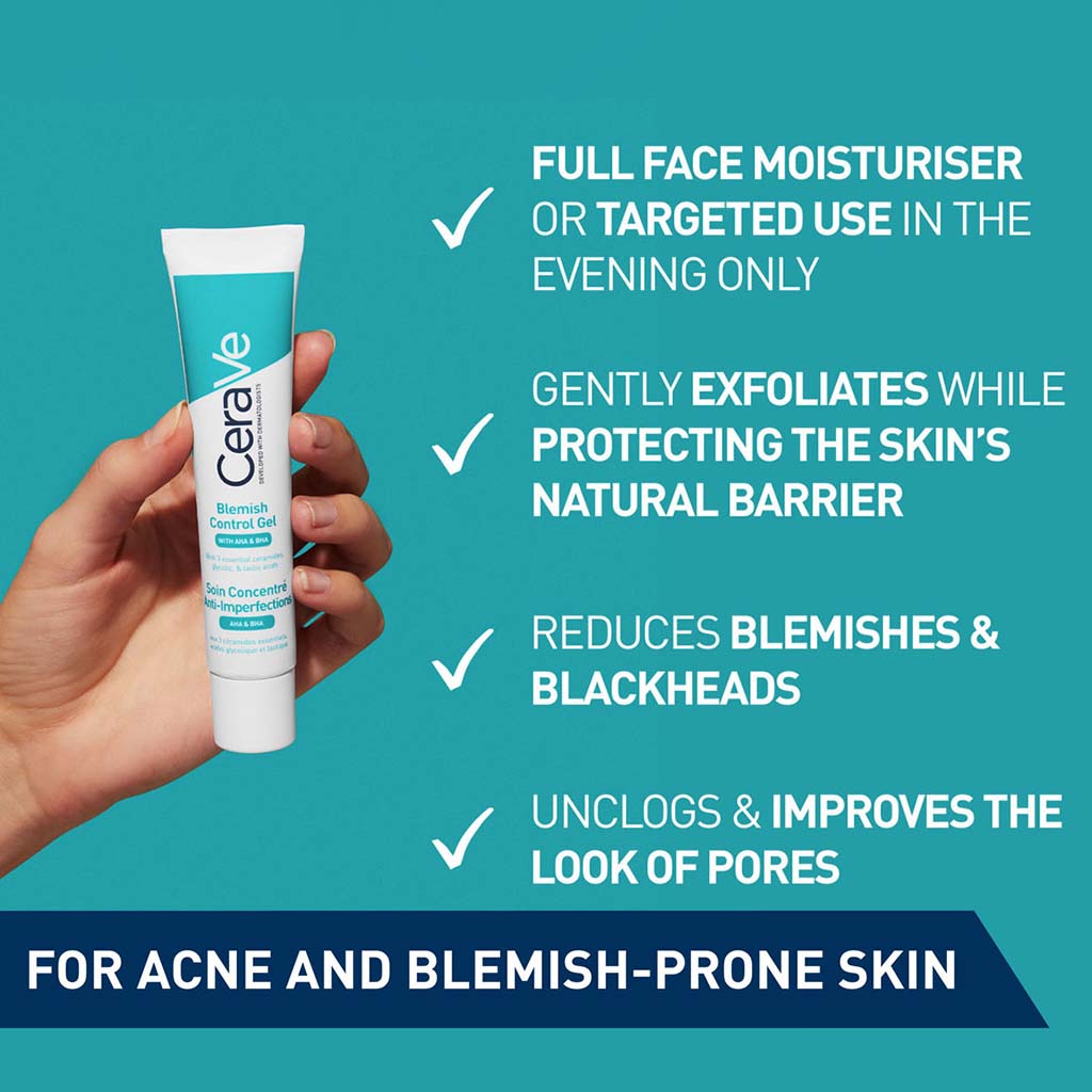 CeraVe Blemish Control Gel Serum With AHA & PHA 40ml - Easy Pharmacy LLC