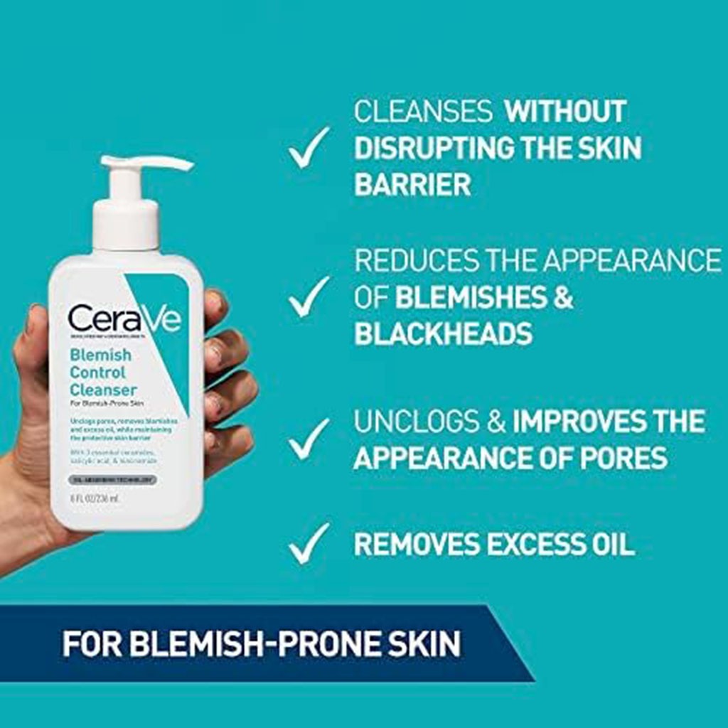 CeraVe Blemish Control Facial Cleanser For Blemish Prone Skin 236ml - Easy Pharmacy LLC