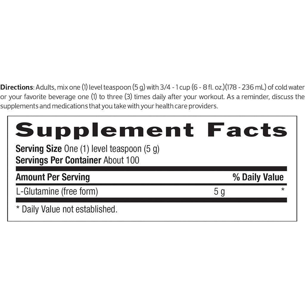 Biochem Glutamine Pure Fermented Amino acid Powder 500g - Easy Pharmacy LLC
