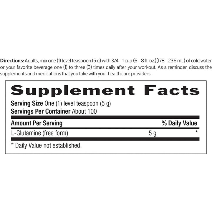 Biochem Glutamine Pure Fermented Amino acid Powder 500g - Easy Pharmacy LLC