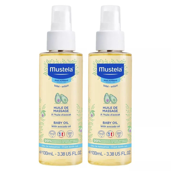 Mustela Baby Massage Oil With Avocado 2 x 100ml, Promo Pack of 2's - Easy Pharmacy LLC