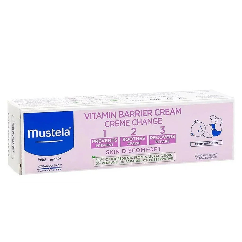 Mustela 1 2 3 Vitamin Barrier Baby Nappy Cream 2 x 50ml, Promo Pack of 2's - Easy Pharmacy LLC