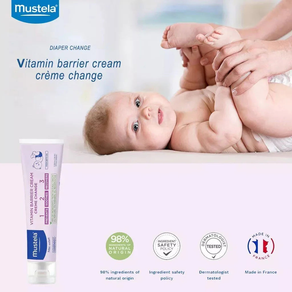 Mustela 1 2 3 Vitamin Barrier Baby Nappy Cream 2 x 50ml, Promo Pack of 2's - Easy Pharmacy LLC