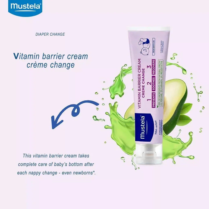 Mustela 1 2 3 Vitamin Barrier Baby Nappy Cream 2 x 50ml, Promo Pack of 2's - Easy Pharmacy LLC