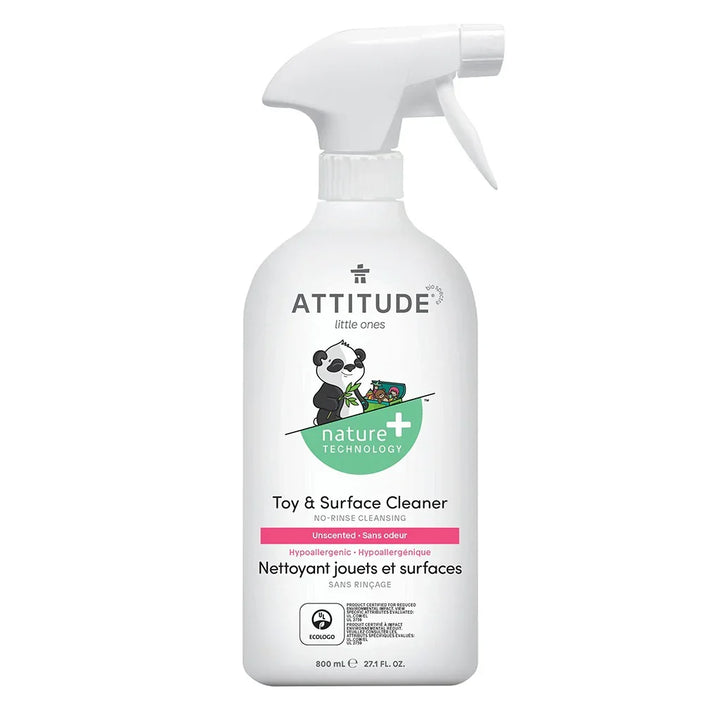 Attitude Little Ones Nature+ Technology Baby Laundry Detergent - Sweet Lullaby, 35 Loads, 1050ml, Attitude Little Ones Nature+ Technology Unscented Rinse-Free Toy & Surface Cleaner 800ml, Combo Pack of 2 Pieces - Easy Pharmacy LLC