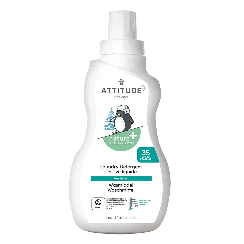 Attitude Little Ones Nature+ Technology Baby Laundry Detergent 35 Loads, Pear Nectar & Sweet Lullaby, Combo Pack of 2 Pieces, 1050ml Each - Easy Pharmacy LLC