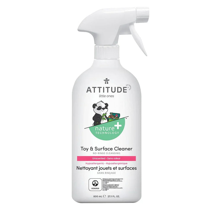 Attitude Bundle, Baby Laundry Detergent, Pear Nectar 1050ml + Unscented Rinse-Free Toy & Surface Cleaner 800ml + Baby Bottle & Dishwashing Liquid, Sweet Lullaby 700ml, Pack of 3 Pieces - Easy Pharmacy LLC