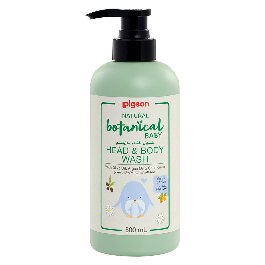 Pigeon Natural Botanical Baby Skincare Head & Body Wash 500ml - Easy Pharmacy LLC